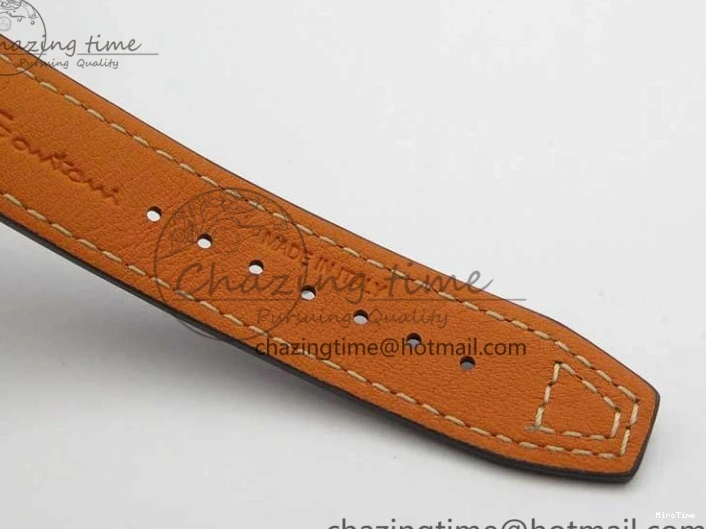 MIROTIME 0224 Original Pilot IW326803 SS MK 1:1 Best Edition Black Dial on Brown Leather Strap MIYOTA 7146